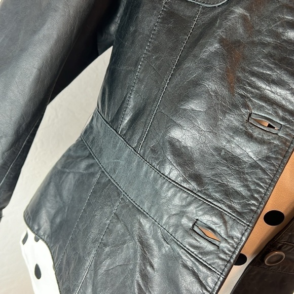 Vintage Crayon Leather Jacket Size RTM - Picture 9 of 13